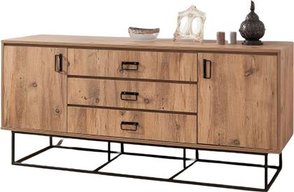 ΜΠΟΥΦΕΣ DESTRA ATLANTIC PINE ΑΠΟ ΜΟΡΙΟΣΑΝΙΔΑ/ΜΕΤΑΛΛΟ 180X45X80 CM - ΜΑΥΡΟΣ/ΚΑΦΕ 24MALL