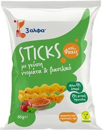 STICKS ΦΑΚΗΣ ΝΤΟΜΑΤΑ ΚΑΙ ΒΑΣΙΛΙΚΟΣ VEGAN 85G 3 ΑΛΦΑ