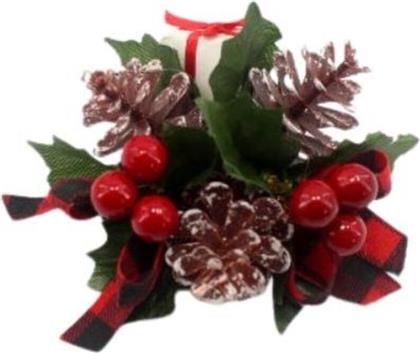 3WAY ΧΡΙΣΤΟΥΓΕΝΝΙΑΤΙΚΟ ΔΙΑΚΟΣΜΗΤΙΚΟ CANDLE RING (612338)