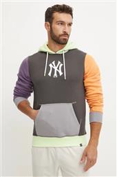 ΜΠΛΟΥΖΑ MLB NEW YORK YANKEES ΧΡΩΜΑ: ΓΚΡΙ, ΜΕ ΚΟΥΚΟΥΛΑ, BB017PMKDZZ634960GH 47 BRAND