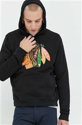 ΜΠΛΟΥΖΑ NHL CHICAGO BLACKHAWKS ΧΡΩΜΑ: ΜΑΥΡΟ, ΜΕ ΚΟΥΚΟΥΛΑ HH004PEMIBR546609JK 47 BRAND