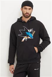 ΜΠΛΟΥΖΑ NHL SAN JOSE SHARKS ΧΡΩΜΑ: ΜΑΥΡΟ, ΜΕ ΚΟΥΚΟΥΛΑ, HH022PEMIBR546611JK 47 BRAND