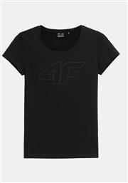 T-SHIRT WMM00TTSHF1846 ΜΑΥΡΟ SLIM FIT 4F από το MODIVO