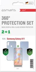360° PROTECTION SET FOR SAMSUNG GALAXY A11 CLEAR 4SMARTS