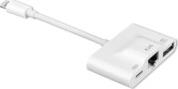 3IN1 HUB LIGHTNING TO ETHERNET, USB TYPE-A AND LIGHTNING WHITE 4SMARTS