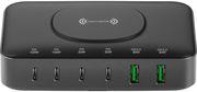 7IN1 GAN CHARGING STATION 100W + QI WIRELESS BLACK/GREY 4SMARTS