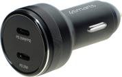 CAR CHARGER FAST 45W WITH PD 2X USB TYPE-C GUNMETAL 4SMARTS