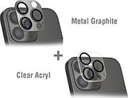 STYLEGLASS CAMERA FOR APPLE IPHONE 14 PRO / 14 PRO MAX 2PCS. SET METAL GRAPHITE + CLEAR 4SMARTS