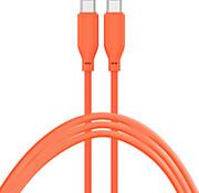 USB TYPE-C TO USB TYPE-C SILICONE CABLE HIGH FLEX 60W 1.5M ORANGE 4SMARTS από το e-SHOP