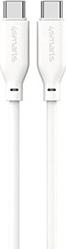 USB TYPE-C TO USB TYPE-C SILICONE CABLE HIGH FLEX 60W 1.5M WHITE 4SMARTS
