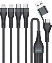 USB TYPE-C/TYPE-A MULTI-CHARGING CABLE 4-IN-2 1.2M BLACK 4SMARTS