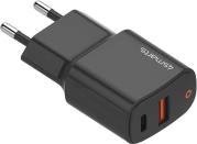 WALL CHARGER DOUBLE PORT 20W WITH QUICK CHARGE PD BLACK 4SMARTS