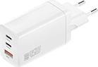 WALL CHARGER PD TRIO 45W GAN 2X TYPE-C + USB WHITE 4SMARTS