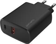 WALL CHARGER VOLTPLUG ADAPTIVE 25W WITH PD, QUICK CHARGE AND AFC BLACK 4SMARTS