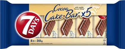 CAKE BAR ΚΑΚΑΟ ΜΕ ΓΕΜΙΣΗ ΒΑΝΙΛΙΑ 5X30G 7 DAYS
