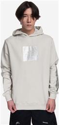 ΒΑΜΒΑΚΕΡΗ ΜΠΛΟΥΖΑ FOIL GRID HOODIE ΧΡΩΜΑ: ΜΠΕΖ, ΜΕ ΚΟΥΚΟΥΛΑ F30 A COLD WALL