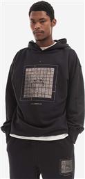 ΒΑΜΒΑΚΕΡΗ ΜΠΛΟΥΖΑ FOIL GRID HOODIE ΧΡΩΜΑ: ΜΑΥΡΟ, ΜΕ ΚΟΥΚΟΥΛΑ F30 A COLD WALL