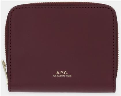 ΔΕΡΜΑΤΙΝΟ ΠΟΡΤΟΦΟΛΙ PORTE.MONNAIE CHELSEA ΧΡΩΜΑ: ΜΟΒ, PXAWV.F63672 APC