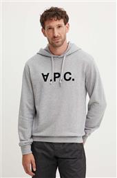 ΒΑΜΒΑΚΕΡΗ ΜΠΛΟΥΖΑ HOODIE STANDARD GRAND VPC GOTS ΧΡΩΜΑ: ΓΚΡΙ, ΜΕ ΚΟΥΚΟΥΛΑ, COHBN.M27908 APC