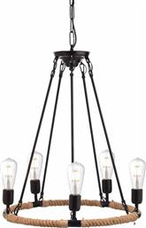 ΠΟΛΥΕΛΑΙΟΣ ΟΡΟΦΗΣ ACA 853505PBR BLACK MATT/ROPE ACA DECOR