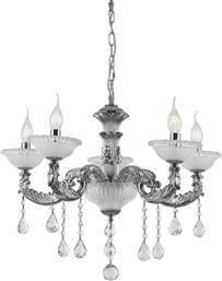 ΠΟΛΥΕΛΑΙΟΣ ΟΡΟΦΗΣ ACA ROMANOFF EG166495PCH SILVER/CRYSTAL ACA DECOR