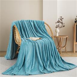 ΚΟΥΒΕΡΤΑ FLEECE ΗΜΙΔΙΠΛΗ (180X240) ADAMHOME 550 AQUA ADAM HOME