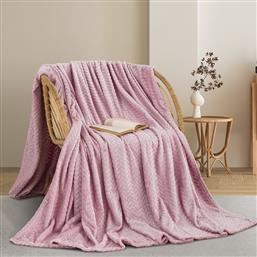 ΚΟΥΒΕΡΤΑ FLEECE ΗΜΙΔΙΠΛΗ (180X240) ADAMHOME 550 PINK ADAM HOME