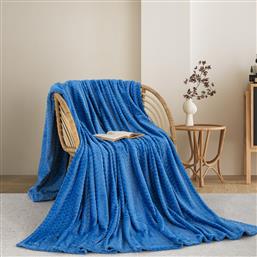 ΚΟΥΒΕΡΤΑ FLEECE ΥΠΕΡΔΙΠΛΗ (220X240) ADAMHOME 550 BLUE ADAM HOME