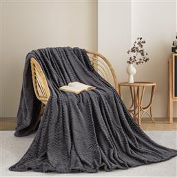 ΚΟΥΒΕΡΤΑ FLEECE ΥΠΕΡΔΙΠΛΗ (220X240) ADAMHOME 550 D.GREY ADAM HOME