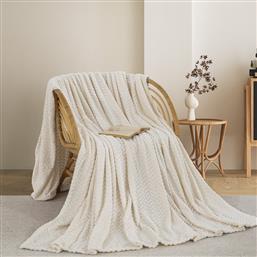 ΚΟΥΒΕΡΤΑ FLEECE ΥΠΕΡΔΙΠΛΗ (220X240) ADAMHOME 550 ECRU ADAM HOME