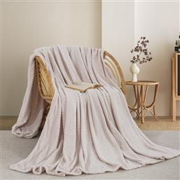 ΚΟΥΒΕΡΤΑ FLEECE ΥΠΕΡΔΙΠΛΗ (220X240) ADAMHOME 550 IVORY ADAM HOME