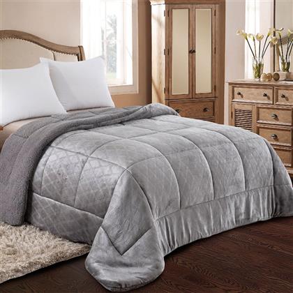 ΚΟΥΒΕΡΤΟΠΑΠΛΩΜΑ ΜΟΝΟ (160X220) ADAMHOME 820 GREY ADAM HOME