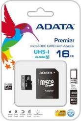 AUSDH16GUICL10-RA1 PREMIER 16GB MICRO SDHC UHS-I CLASS 10 WITH ADAPTER ADATA από το e-SHOP