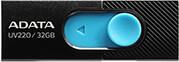 AUV220-32G-RBKBL UV220 32GB USB 2.0 FLASH DRIVE BLACK/BLUE ADATA