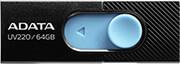 AUV220-64G-RBKBL UV220 64GB USB 2.0 FLASH DRIVE BLACK/BLUE ADATA