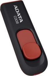 CLASSIC C008 8GB USB2.0 FLASH DRIVE BLACK/RED ADATA
