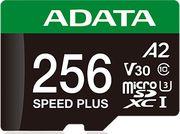 UD256GUI3V30A2SP-RA1 SPEED PLUS 256GB MICRO SDXC UHS-I 180MB/S U3 C10 WITH ADAPTER ADATA