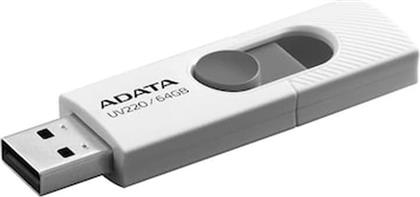 USB FLASH 64GB UV220 TYPE-A 2.0 GRAY, WHITE ADATA