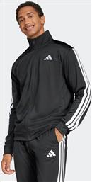ΑΝΔΡΙΚΗ ΑΘΛΗΤΙΚΗ ΖΑΚΕΤΑ ΜΕ ΛΟΓΟΤΥΠΟ REGULAR FIT ''3-STRIPES TRICOT'' - JI8816 ΜΑΥΡΟ ADIDAS