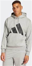 ΑΝΔΡΙΚΗ ΜΠΛΟΥΖΑ ΦΟΥΤΕΡ ΜΕ ΚΟΥΚΟΥΛΑ REGULAR FIT ''ESSENTIALS BIG LOGO FLEECE'' - IN6160 ΓΚΡΙ ADIDAS