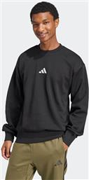 ΑΝΔΡΙΚΗ ΜΠΛΟΥΖΑ ΦΟΥΤΕΡ REGULAR FIT ''ESSENTIALS FEEL COZY FLEECE'' - JE3794 ΜΑΥΡΟ ADIDAS