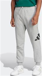 ΑΝΔΡΙΚΟ ΠΑΝΤΕΛΟΝΙ ΦΟΡΜΑΣ REGULAR TAPERED FIT ''ESSENTIALS BIG LOGO CUFFED FLEECE'' - IN6143 ΓΚΡΙ ADIDAS από το NOTOS