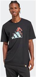 ΑΝΔΡΙΚΟ T-SHIRT CLASSIC FIT ''GRAPHIC DOODLE HUNT BIKE'' - JM6495 ΜΑΥΡΟ ADIDAS