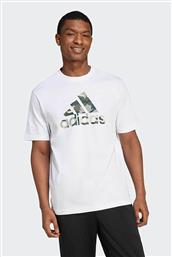 ΑΝΔΡΙΚΟ T-SHIRT ΜΕ GRAPHIC LOGO PRINT REGULAR FIT - IW2676 ΛΕΥΚΟ ADIDAS