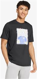 ΑΝΔΡΙΚΟ T-SHIRT ΜΕ GRAPHIC PRINT - IY8072 ΜΑΥΡΟ ADIDAS