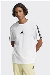 ΑΝΔΡΙΚΟ T-SHIRT ΜΕ ΛΟΓΟΤΥΠΟ REGULAR FIT ''ESSENTIALS 3-STRIPES SINGLE JERSEY'' - JW1952 ΛΕΥΚΟ ADIDAS