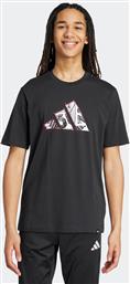ΑΝΔΡΙΚΟ T-SHIRT ΜΕ ΛΟΓΟΤΥΠΟ REGULAR FIT ''PHOTO LOGO'' - KA9800 ΜΑΥΡΟ ADIDAS