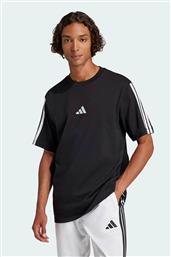 ΑΝΔΡΙΚΟ T-SHIRT REGULAR FIT ''ESSENTIALS 3-STRIPES'' - JW1949 ΜΑΥΡΟ ADIDAS