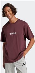 ΑΝΔΡΙΚΟ T-SHIRT REGULAR FIT ''ESSENTIALS LINEAR SINGLE JERSEY'' - JE8998 ΜΠΟΡΝΤΟ ADIDAS