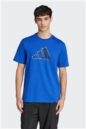 ΑΝΔΡΙΚΟ T-SHIRT REGULAR FIT ''PHOTO LOGO GRAPHIC'' - JJ3933 ΜΠΛΕ ADIDAS